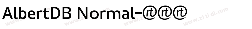 AlbertDB Normal字体转换